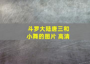 斗罗大陆唐三和小舞的图片 高清